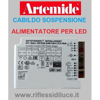 Artemide alimentatore di ricambio per cabildo sospensione