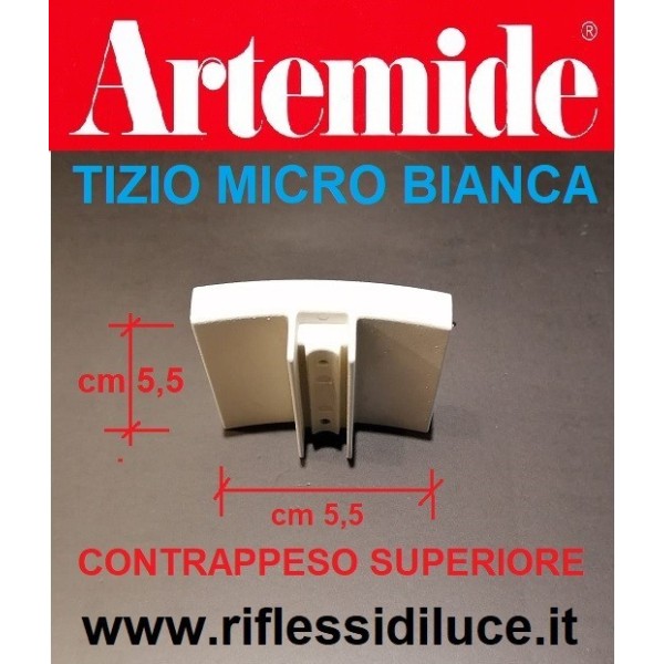 Artemide contrappeso di ricambio per Tizio micro bianca