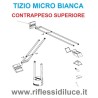 Artemide Tizio micro bianca contrappeso superiore piccolo