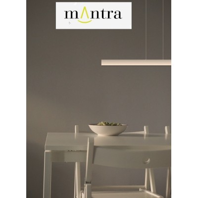 Mantra sospensione Hanok bianca lunghezza 120 cm 38W led 