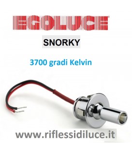 Egoluce Snorky faretto led cromato da incasso orientabile 1W 3700° Kelvin