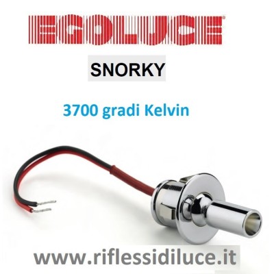 Egoluce Snorky faretto led cromato da incasso orientabile 1W 3700° Kelvin