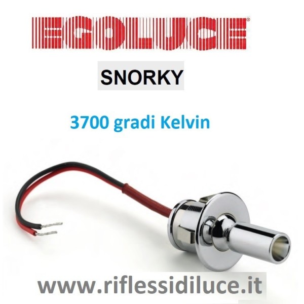 Egoluce Snorky faretto led cromato da incasso orientabile 1W 3700° Kelvin