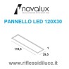 NOVALUX PANNELLO LED 120x30 DIMENSIONI