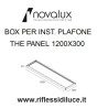 Novalux box contenitore a soffitto per pannelli led 120X30