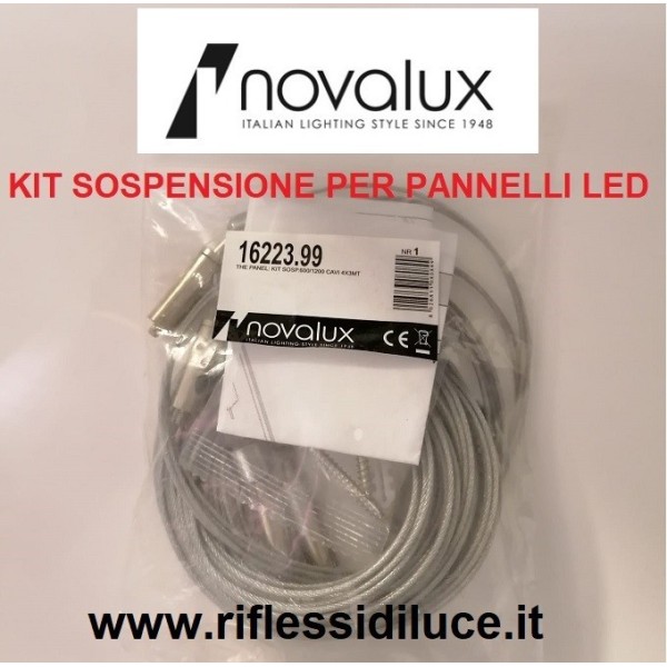 Novalux kit accessori per sospensione pannelli led serie the panel