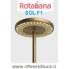 Rotaliana lampada da terra SOL F1 particolare della testa