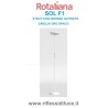 Rotaliana Sol F1 led 3000K lampada da terra struttura bianco opaco griglia cromo lucido