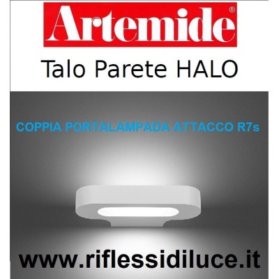 Artemide coppia portalampada con cavo ricambio per Talo parete alogeno