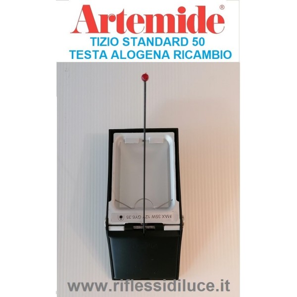 Artemide testa nera completa ricambio per Tizio alogena standard 50