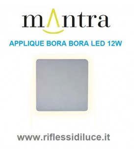 Mantra applique bora bora bianca quadra 18X18 led 12W