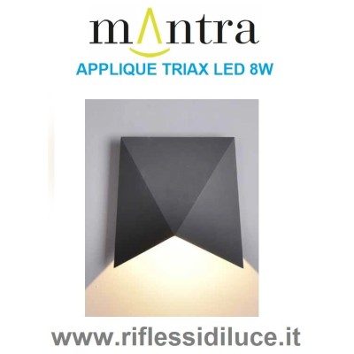 Mantra applique Triax grigio scuro led 8W