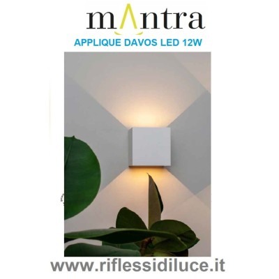 Mantra applique Davos bianco led 12W IP54