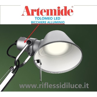 Artemide ricambio Tolomeo led bicchiere di alluminio