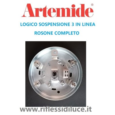 Artemide rosone di ricambio per logico sospensione 3 in linea