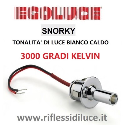 Egoluce snorky faretto da incasso led 1W 3000° Kelvin