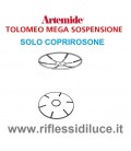 Artemide coprirosone in PVC BIANCO ricambio Tolomeo mega sospensione