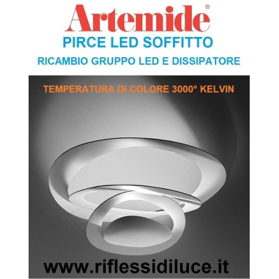 Artemide gruppo cob led 3000° Kelvin e dissipatore ricambio Pirce led