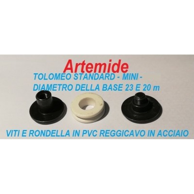 Artemide Tolomeo standard e mini, rondella e viti per cavo di acciaio Artemide Tolomeo standard e mini, rondella e viti per cavo di acciaio