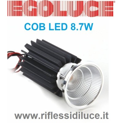 Egoluce kit COB LED potenza 8.7W corrente 500ma fascio 40° luce bianco neutro