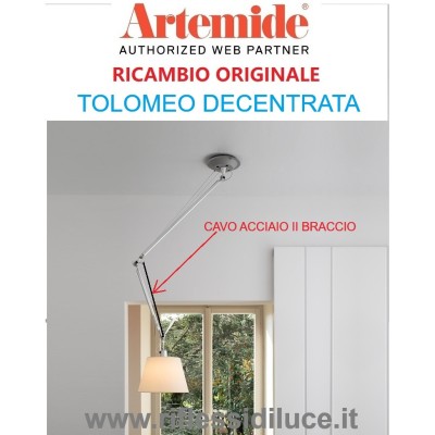 Artemide Tolomeo decentrata cavo di acciaio di ricambio per secondo braccio Artemide Tolomeo decentrata cavo di acciaio di ricambio per secondo braccio