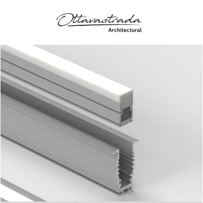 Ottavastrada profilo di alluminio da incasso IP67 con strep led