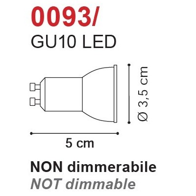 Egoluce|lampadina led|attacco gu10|diametro 35 mm|tappo mini|salerno