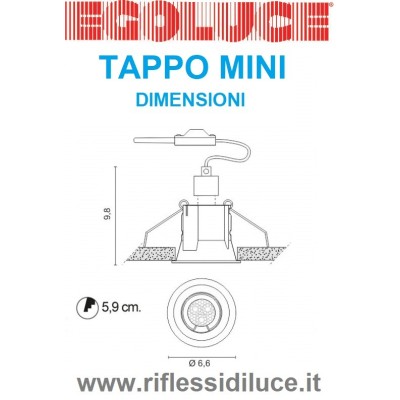 Egoluce|lampadina led|attacco gu10|diametro 35 mm|tappo mini|salerno