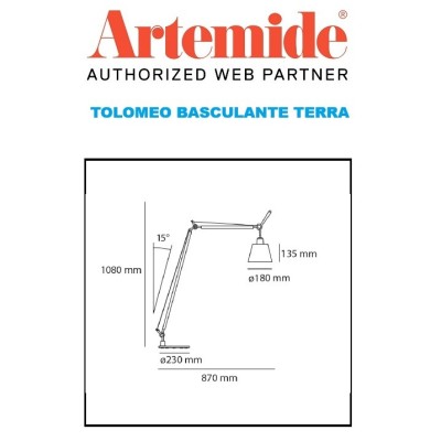 Artemide|base di ricambio|tolomeo basculante terra|prezzi a salerno