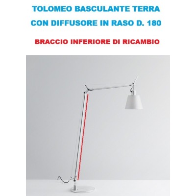 Artemide tolomeo basculante terra braccio inferiore lungo di ricambio