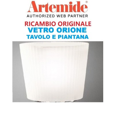 Artemide vetro di ricambio per Orione tavolo e piantana