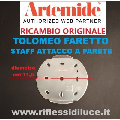Artemide staffa di ricambio per fissaggio a parete Tolomeo faretto