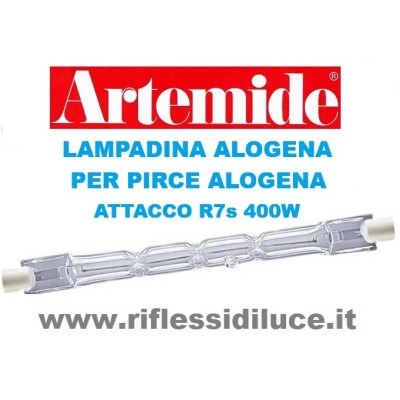 Lampadina alogena per Pirce alogena sia a sospensione che a soffitto, attacco R7s potenza 400W