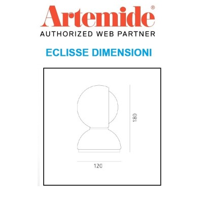 Artemide|eclisse arancione|lampada da tavolo|vendita |salerno|prezzo|