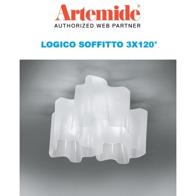 Artemide Logico a soffitto ( plafoniera ) 3 vetri a 120 gradi