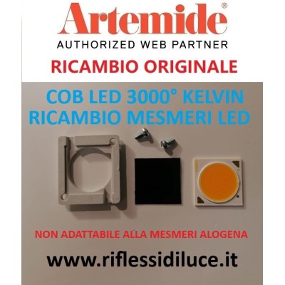 Artemide, ricambio originale per Mesmeri led, cob led 3000 gradi Kelvin.