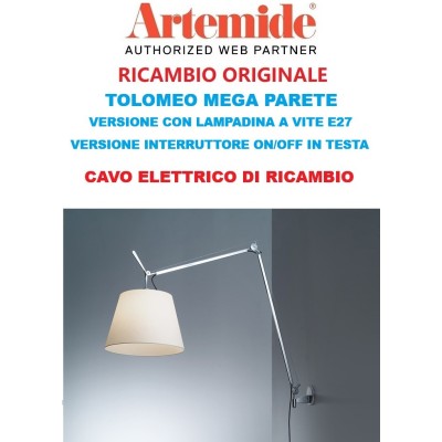 Artemide|tolomeo mega parete|cavo elettrico|ricambio|ricambi a salerno