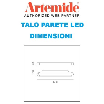 Artemide|talo parete bianco|lunghezza 60 cm|da parete|Salerno|