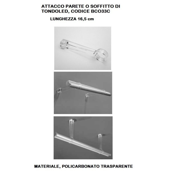 RIFLESSI ATTACCO PARETE/SOFFITTO PER TONDOLED ( COPPIA)