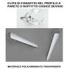 RIFLESSI CLIPS ATTACCO A PARETE O SOFFITTO ( COPPIA )