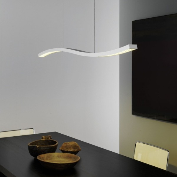 Fontana arte Serpentine lampada a sospensione led 23W bianca