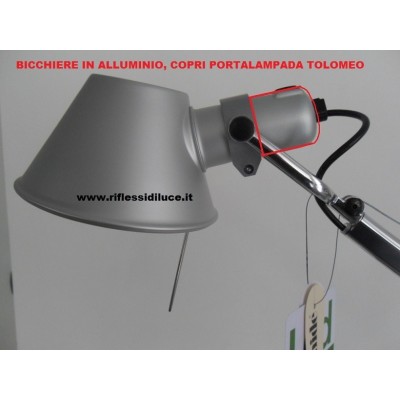 ARTEMIDE BICCHIERE ALLUMINIO PORTALAMPADA PER TOLOMEO