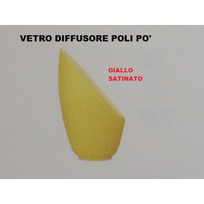 DE MAJO POLI PO' VETRO DIFFUSORE GIALLO SATINATO