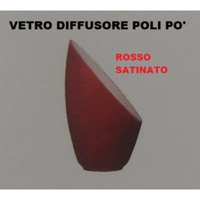 DE MAJO POLI PO' VETRO DIFFUSORE ROSSO SATINATO