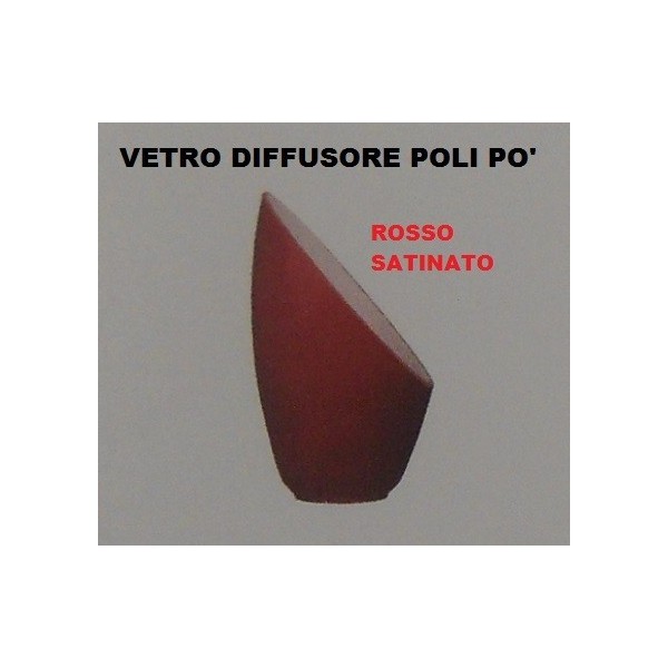 DE MAJO POLI PO' VETRO DIFFUSORE ROSSO SATINATO