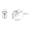 Artemide Tolomeo micro faretto alluminio halo eco E14 46W - senza interruttore 