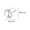 Artemide Tolomeo micro pinza - Halo Alluminio E14 46W