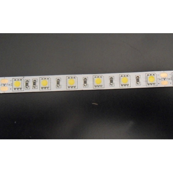 STRISCIA LED IP20 MT 1 24V SMD5050 14,4W/MT BIANCO CALDO