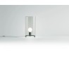 PRANDINA TAVOLO CPL T1 CROMO DIFFUSORE CRISTALLO TRASPARENTE