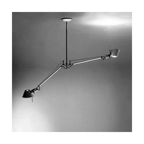 ARTEMIDE TOLOMEO SOSPENSIONE 2 BRACCI ALLUMINIO